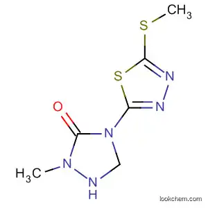 Molecular Structure of 57773-91-8 (1,2,4-Triazolidin-3-one, 2-methyl-4-[5-(methylthio)-1,3,4-thiadiazol-2-yl]-)