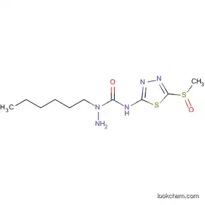 Molecular Structure of 57773-93-0 (Hydrazinecarboxamide,
1-hexyl-N-[5-(methylsulfinyl)-1,3,4-thiadiazol-2-yl]-)