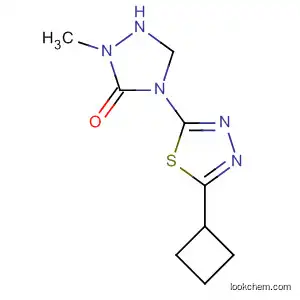 Molecular Structure of 57773-96-3 (1,2,4-Triazolidin-3-one, 4-(5-cyclobutyl-1,3,4-thiadiazol-2-yl)-2-methyl-)