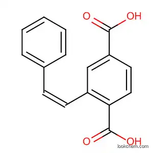 Molecular Structure of 57834-15-8 (1,4-Benzenedicarboxylic acid, 2-(2-phenylethenyl)-, (Z)-)