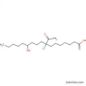 Molecular Structure of 57987-58-3 (Heptadecanoic acid, 8-acetyl-8-chloro-12-hydroxy-)