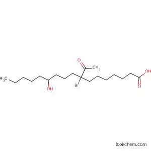 Molecular Structure of 57987-59-4 (Heptadecanoic acid, 8-acetyl-8-bromo-12-hydroxy-)