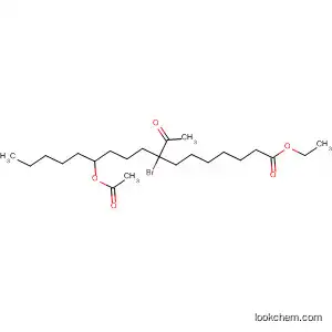 Molecular Structure of 57987-66-3 (Heptadecanoic acid, 8-acetyl-12-(acetyloxy)-8-bromo-, ethyl ester)