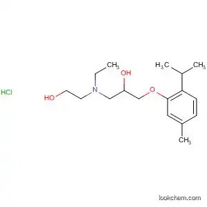 Molecular Structure of 58417-36-0 (2-Propanol,
1-[ethyl(2-hydroxyethyl)amino]-3-[5-methyl-2-(1-methylethyl)phenoxy]-,
hydrochloride)