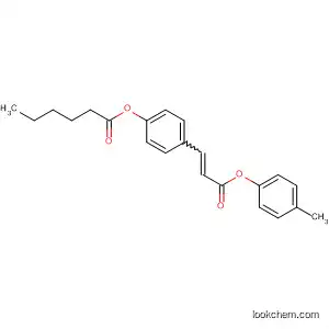 Molecular Structure of 58446-94-9 (Hexanoic acid, 4-[3-(4-methylphenoxy)-3-oxo-1-propenyl]phenyl ester,
(E)-)