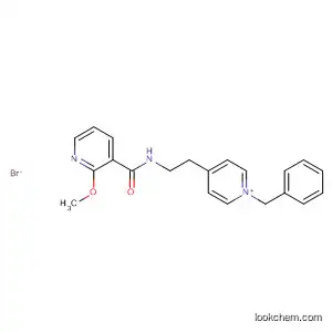 Molecular Structure of 58804-14-1 (Pyridinium,
4-[2-[[(2-methoxy-3-pyridinyl)carbonyl]amino]ethyl]-1-(phenylmethyl)-,
bromide)