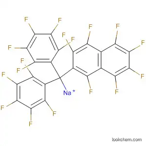 Molecular Structure of 58825-41-5 (Sodium,
[(1,3,4,5,6,7,8-heptafluoro-2-naphthalenyl)bis(pentafluorophenyl)methyl]
-)