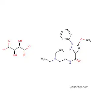 Molecular Structure of 59198-99-1 (1H-Pyrazole-3-carboxamide,
N-[2-(diethylamino)ethyl]-5-methoxy-1-phenyl-,
(2R,3R)-2,3-dihydroxybutanedioate (1:1))