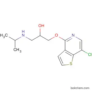 Molecular Structure of 59207-45-3 (2-Propanol,
1-[(7-chlorothieno[3,2-c]pyridin-4-yl)oxy]-3-[(1-methylethyl)amino]-)