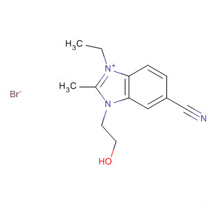 1H-Benzimidazolium, 5-cyano-1-ethyl-3-(2-hydroxyethyl)-2-methyl-,  bromide