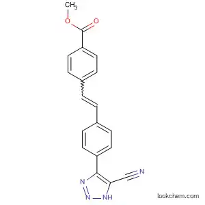 Molecular Structure of 59584-07-5 (Benzoic acid, 4-[2-[4-(5-cyano-1H-1,2,3-triazol-4-yl)phenyl]ethenyl]-,
methyl ester)