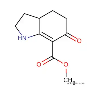 Molecular Structure of 59601-34-2 (1H-Indole-7-carboxylic acid, 2,3,3a,4,5,6-hexahydro-6-oxo-, methyl
ester)
