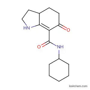 Molecular Structure of 59601-35-3 (1H-Indole-7-carboxamide, N-cyclohexyl-2,3,3a,4,5,6-hexahydro-6-oxo-)
