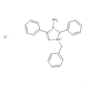 Molecular Structure of 59944-29-5 (1H-1,2,4-Triazolium, 4-amino-3,5-diphenyl-1-(phenylmethyl)-, chloride)