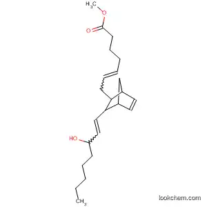 Molecular Structure of 60124-72-3 (5-Heptenoic acid,
7-[3-(3-hydroxy-1-octenyl)bicyclo[2.2.1]hept-5-en-2-yl]-, methyl ester)