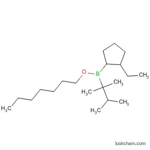 Molecular Structure of 60134-88-5 (Borinic acid, (2-ethylcyclopentyl)(1,1,2-trimethylpropyl)-, heptyl ester,
trans-)