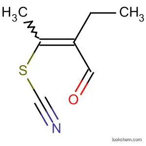 Molecular Structure of 60145-31-5 (Thiocyanic acid, 2-formyl-1-methyl-1-butenyl ester, (E)-)