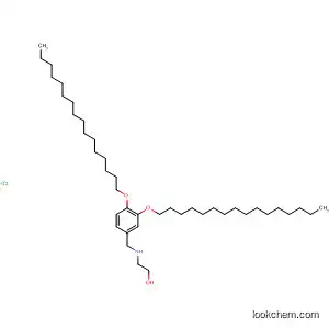 Molecular Structure of 60273-45-2 (Ethanol, 2-[[[3,4-bis(hexadecyloxy)phenyl]methyl]amino]-, hydrochloride)
