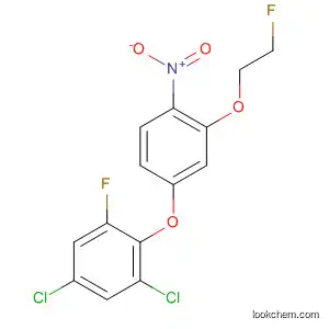 Molecular Structure of 60775-32-8 (Benzene, 1,5-dichloro-3-fluoro-2-[3-(2-fluoroethoxy)-4-nitrophenoxy]-)