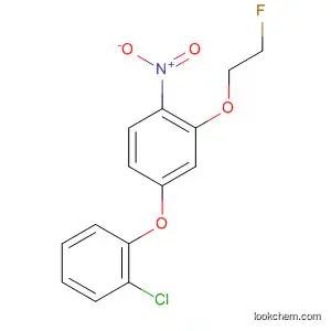 Molecular Structure of 60775-36-2 (Benzene, 4-(2-chlorophenoxy)-2-(2-fluoroethoxy)-1-nitro-)