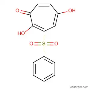 Molecular Structure of 61171-70-8 (2,4,6-Cycloheptatrien-1-one, 2,5-dihydroxy-3-(phenylsulfonyl)-)