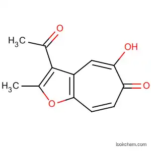 Molecular Structure of 61171-73-1 (6H-Cyclohepta[b]furan-6-one, 3-acetyl-5-hydroxy-2-methyl-)