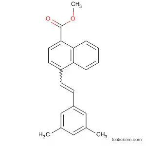 Molecular Structure of 61172-14-3 (1-Naphthalenecarboxylic acid, 4-[2-(3,5-dimethylphenyl)ethenyl]-,
methyl ester, (E)-)