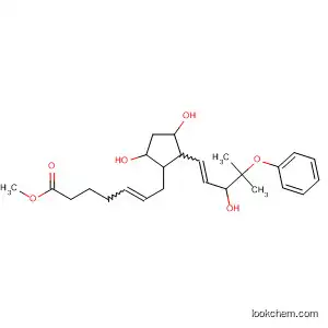 Molecular Structure of 61189-09-1 (5-Heptenoic acid,
7-[3,5-dihydroxy-2-(3-hydroxy-4-methyl-4-phenoxy-1-pentenyl)cyclopent
yl]-, methyl ester)