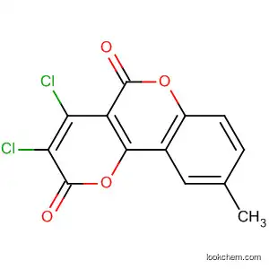 Molecular Structure of 61189-39-7 (2H,5H-Pyrano[3,2-c][1]benzopyran-2,5-dione, 3,4-dichloro-9-methyl-)