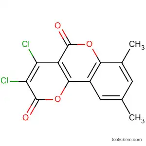 Molecular Structure of 61189-40-0 (2H,5H-Pyrano[3,2-c][1]benzopyran-2,5-dione,
3,4-dichloro-7,9-dimethyl-)