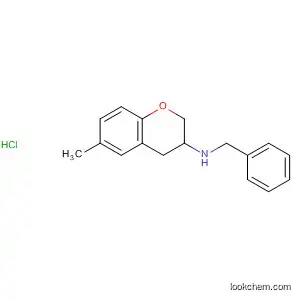 Molecular Structure of 61189-83-1 (2H-1-Benzopyran-3-amine, 3,4-dihydro-6-methyl-N-(phenylmethyl)-,
hydrochloride)