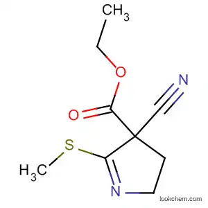 Molecular Structure of 61254-35-1 (2H-Pyrrole-4-carboxylic acid, 4-cyano-3,4-dihydro-5-(methylthio)-, ethyl
ester)