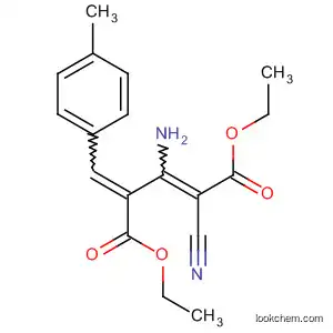 Molecular Structure of 61262-10-0 (2-Pentenedioic acid, 3-amino-2-cyano-4-[(4-methylphenyl)methylene]-,
diethyl ester)