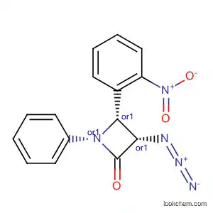 Molecular Structure of 61298-39-3 (2-Azetidinone, 3-azido-4-(2-nitrophenyl)-1-phenyl-, cis-)