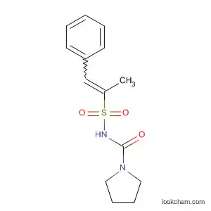 Molecular Structure of 61298-84-8 (1-Pyrrolidinecarboxamide, N-[(1-methyl-2-phenylethenyl)sulfonyl]-)