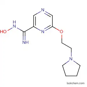 Molecular Structure of 61301-25-5 (Pyrazinecarboximidamide, N-hydroxy-6-[2-(1-pyrrolidinyl)ethoxy]-)
