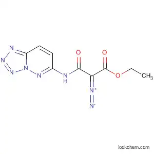 Molecular Structure of 61330-26-5 (Propanoic acid, 2-diazo-3-oxo-3-(tetrazolo[1,5-b]pyridazin-6-ylamino)-,
ethyl ester)