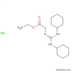 Molecular Structure of 61364-31-6 (Glycine, N-[bis(cyclohexylamino)methylene]-, ethyl ester,
monohydrochloride)