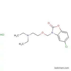 Molecular Structure of 61364-89-4 (2(3H)-Benzoxazolone, 5-chloro-3-[[2-(diethylamino)ethoxy]methyl]-,
monohydrochloride)