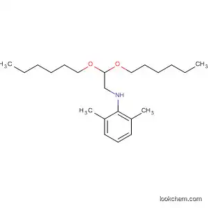 Molecular Structure of 61366-00-5 (Benzenamine, N-[2,2-bis(hexyloxy)ethyl]-2,6-dimethyl-)