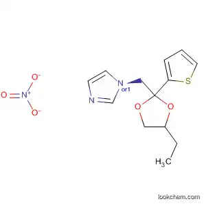 Molecular Structure of 61400-14-4 (1H-Imidazole, 1-[[4-ethyl-2-(2-thienyl)-1,3-dioxolan-2-yl]methyl]-, cis-,
mononitrate)