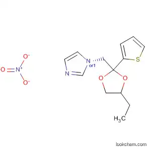 Molecular Structure of 61400-16-6 (1H-Imidazole, 1-[[4-ethyl-2-(2-thienyl)-1,3-dioxolan-2-yl]methyl]-, trans-,
mononitrate)