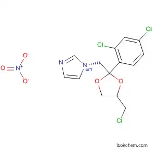 Molecular Structure of 61400-22-4 (1H-Imidazole,
1-[[4-(chloromethyl)-2-(2,4-dichlorophenyl)-1,3-dioxolan-2-yl]methyl]-,
cis-, mononitrate)