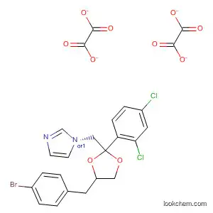Molecular Structure of 61400-38-2 (1H-Imidazole,
1-[[4-[(4-bromophenyl)methyl]-2-(2,4-dichlorophenyl)-1,3-dioxolan-2-yl]
methyl]-, cis-, ethanedioate (1:2))