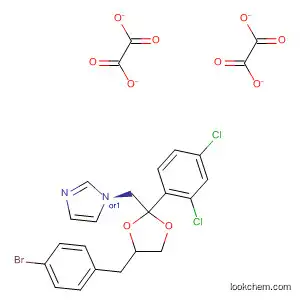 Molecular Structure of 61400-40-6 (1H-Imidazole,
1-[[4-[(4-bromophenyl)methyl]-2-(2,4-dichlorophenyl)-1,3-dioxolan-2-yl]
methyl]-, trans-, ethanedioate (1:2))