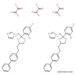 Molecular Structure of 61400-42-8 (1H-Imidazole,
1-[[4-(2-[1,1'-biphenyl]-4-ylethyl)-2-(2,4-dichlorophenyl)-1,3-dioxolan-2-yl
]methyl]-, cis-, ethanedioate (2:3))