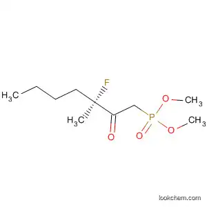 Molecular Structure of 61402-07-1 (Phosphonic acid, (3-fluoro-3-methyl-2-oxoheptyl)-, dimethyl ester, (R)-)