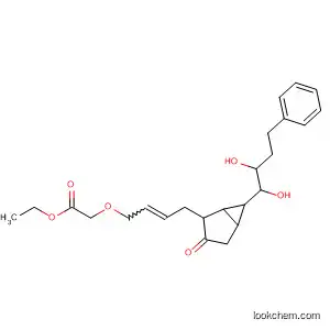 Molecular Structure of 61403-07-4 (Acetic acid,
[[4-[6-(1,2-dihydroxy-4-phenylbutyl)-3-oxobicyclo[3.1.0]hex-2-yl]-2-buten
yl]oxy]-, ethyl ester)