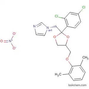 Molecular Structure of 61441-62-1 (1H-Imidazole,
1-[[2-(2,4-dichlorophenyl)-4-[(2,6-dimethylphenoxy)methyl]-1,3-dioxolan-
2-yl]methyl]-, cis-, mononitrate)