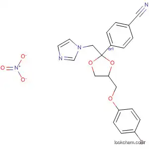 Molecular Structure of 61441-71-2 (Benzonitrile,
4-[4-[(4-bromophenoxy)methyl]-2-(1H-imidazol-1-ylmethyl)-1,3-dioxolan
-2-yl]-, cis-, mononitrate)